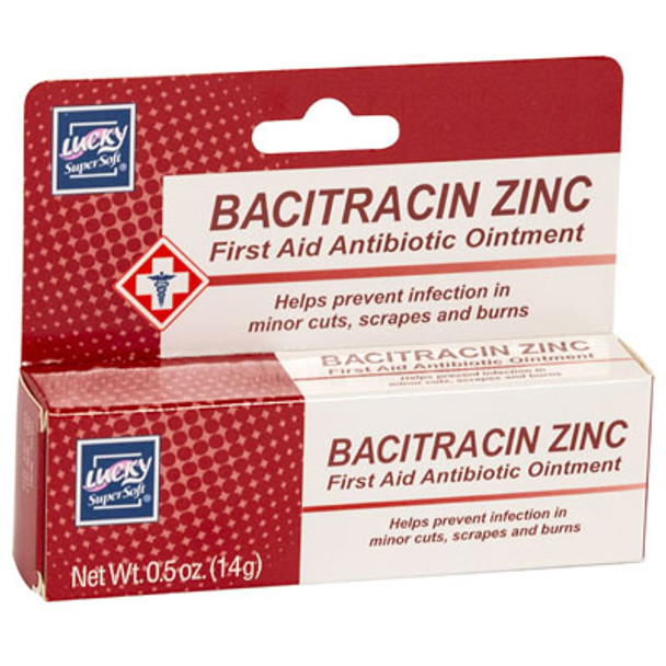 LUCKY BACITRACIN ZINC FIRST AID ANTIBIOTIC OINTMENT 0.5OZ BOXED