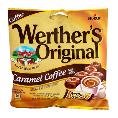 WERTHER'S ORIGINAL CARAMEL COFFEE 2.65 OZ PEG BAG