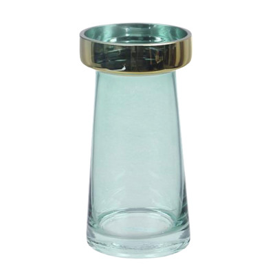 VASE 24.3 OZ 3.54X3.54X7.87 SPRAYED MERCURY GLASS *10.00*