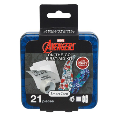 FIRST AID KIT 21PC MARVEL AVENGERS TIN PEGGABLE - Regent Products