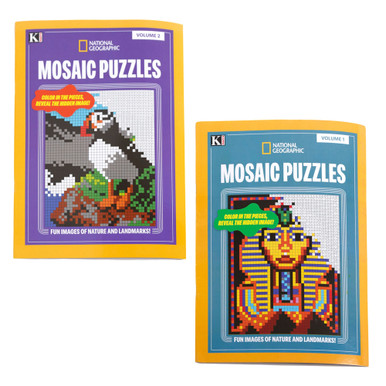 NATIONAL GEOGRAPHIC MOSAIC PUZZLES 2 ASSORTED IN FLOOR DISPLAY