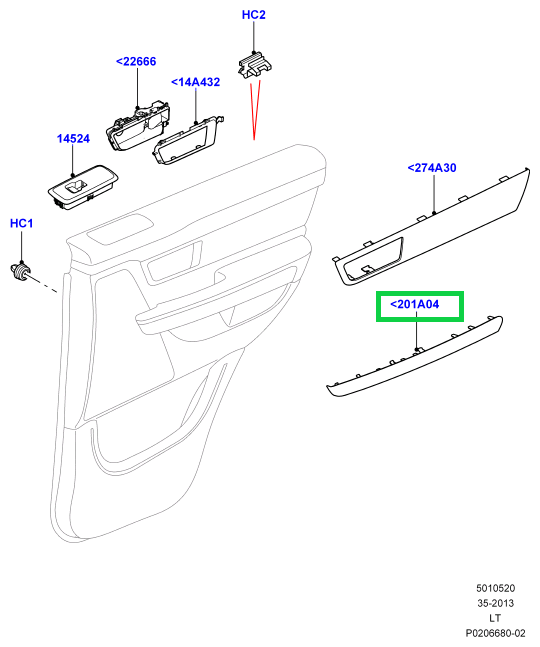 MODANATURA ARGENTO POST. DX RRS