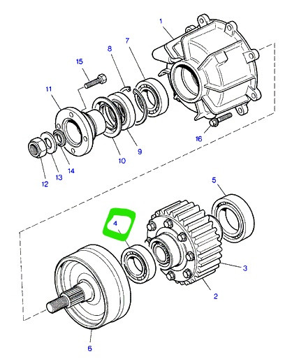 CUSCINETTO DIFFERENZIALE ANTERIORE RRC 