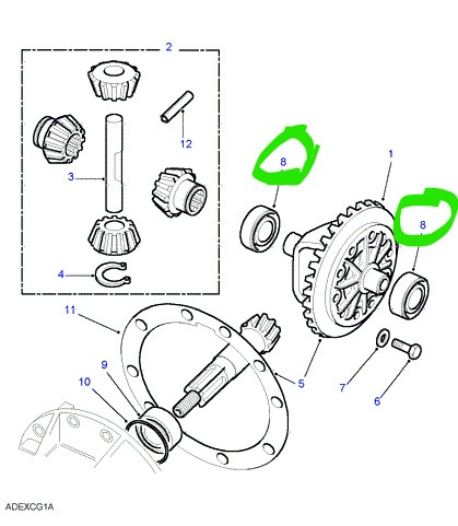 CUSCINETTO  DIFFERENZIALE  10 CAVE 