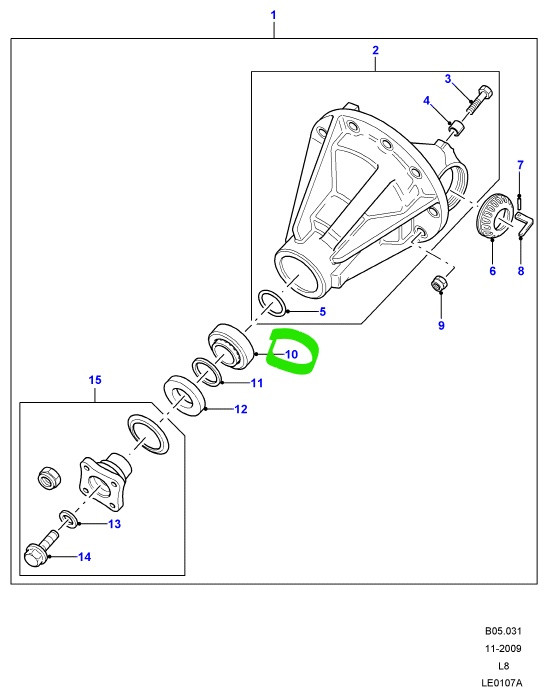 CUSCINETTO ESTERNO PIGNONE DIFFERENZIALE 110/130 WOLF DAL 2002 E P38