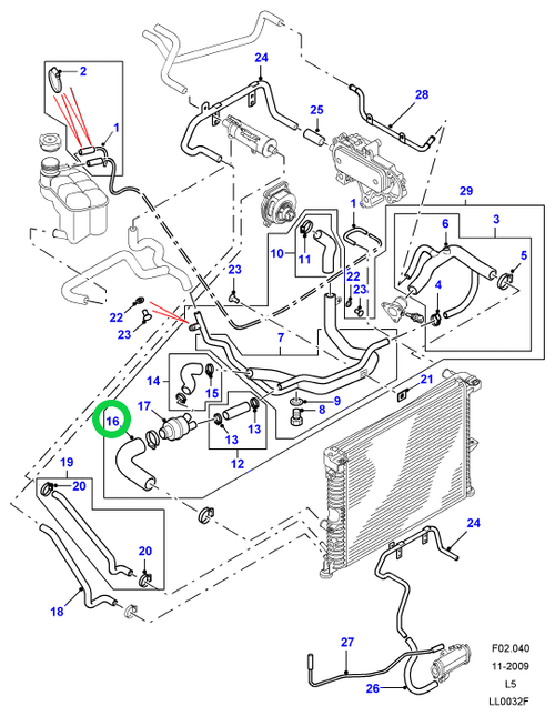 MANICOTTO INFERIORE DEL RADIATORE TD5