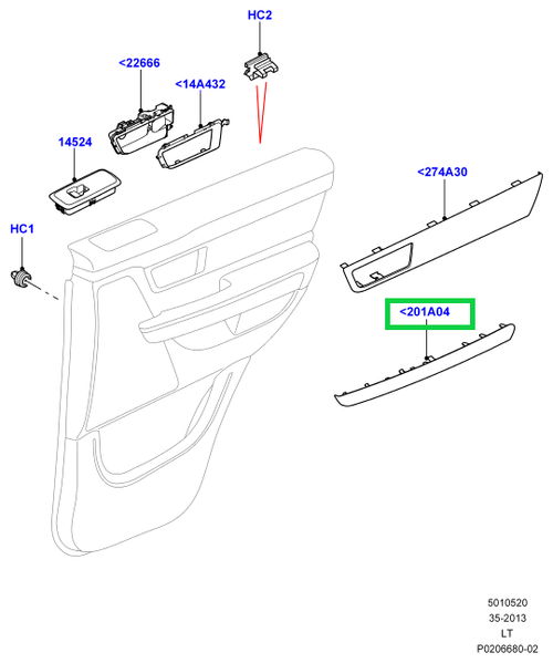 MODANATURA ARGENTO POST. DX RRS