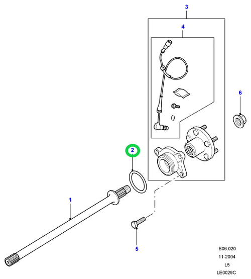 O-RING MOZZO POSTERIORE D2 OEM