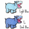 Cold Activated Thermal Glitter - Light Blue to Dark Blue - Temperature Activated Color Changing Glitter Thermochromic