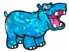 Holographic Shape Glitter - Blue Paw Prints  - Glitter Hippo®