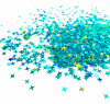 Holographic Shape Glitter - Turquoise Starbursts  - Glitter Hippo®