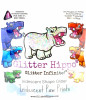 Iridescent Shape Glitter -  Iridescent Paw Prints - Glitter Hippo®