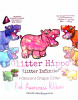 Iridescent Shape Glitter - Pink Awareness  Ribbons- Glitter Hippo®