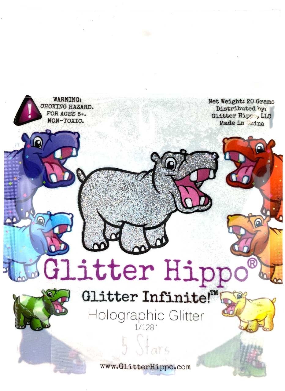 Glittericity: Bling! Silver + Holo Glitter + Rainbow Rhinestones