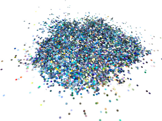 Chunky Holo Glitter - Static - Holographic Silver Dark Gray Grey Pewter Chunky Holographic Glitter 1/24"
