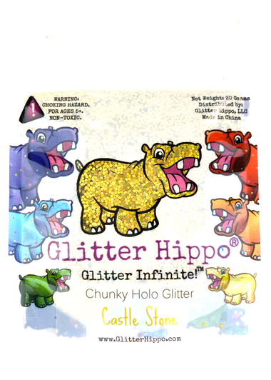 Chunky Holo Glitter - Castle Stone - Holographic Yellow Gold Chunky Holographic Glitter 1/24"