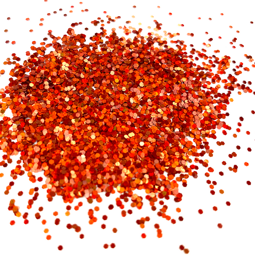 Chunky Holo Glitter - Bitter End - Holographic Burnt Orange Rust Chunky Holographic Glitter 1/24"