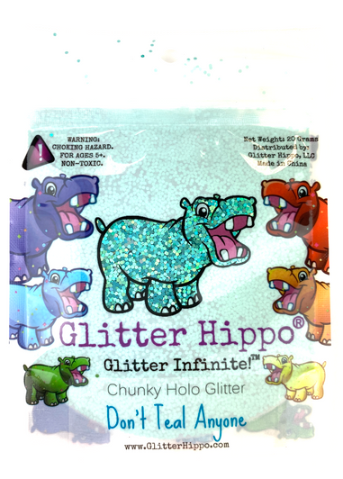 Chunky Holo Glitter - Don't Teal Anyone - Holographic Teal Turquoise Aqua Chunky Holographic Glitter 1/24"