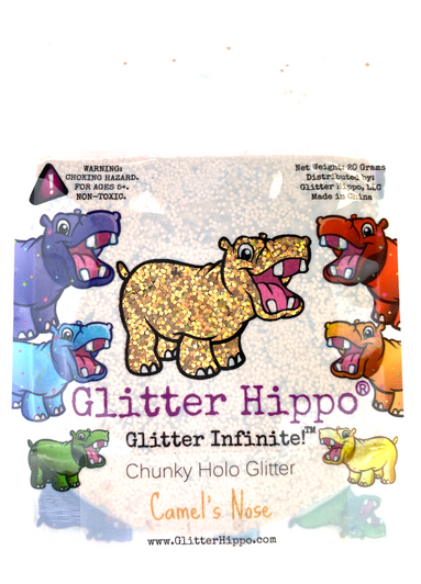 Chunky Holo Glitter - Camel's Nose - Ultra Holographic Soft Gold Chunky Holographic Glitter 1/24"