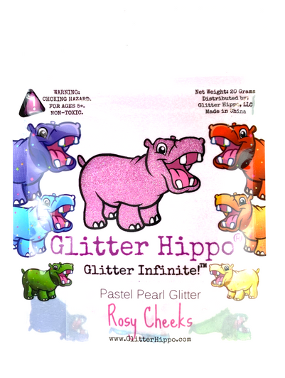 Glitter Hippo Pastel Pearl Glitter - Rosy Cheeks - Purply Pink Magenta Rose Pearlescent Fine Glitter