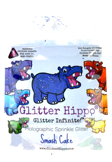 Glitter Hippo® Holographic Sprinkle Glitter - Smash Cake - Deep Blue Navy Holo Glitter