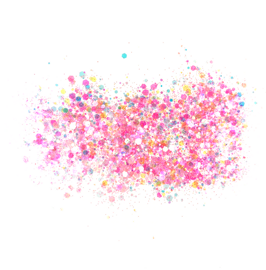 Pastel Chunky Mix Glitter - Double Bubble Gum - Bright Pink Chunky Mix Glitter