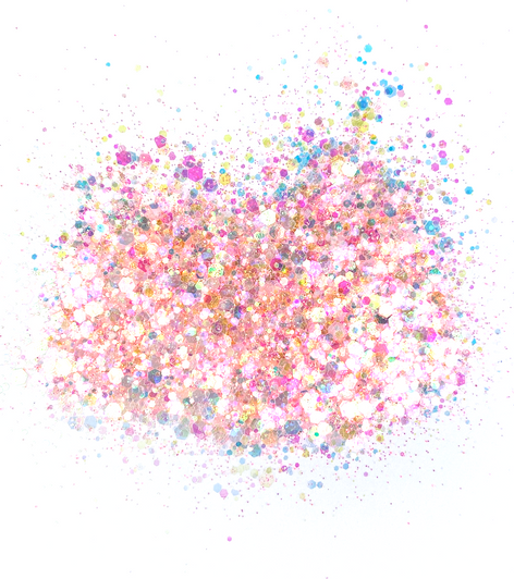 Pastel Chunky Mix Glitter - Starfish - Peach Pink Coral Chunky Mix Glitter