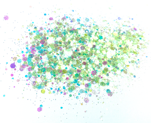 Pastel Chunky Mix Glitter - Pistachio Ice Cream - Light Green Chunky Mix Glitter