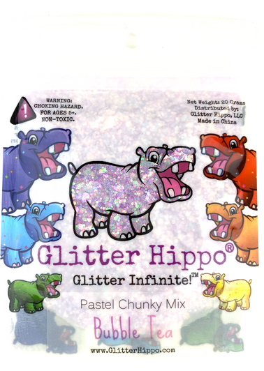 Pastel Chunky Mix Glitter - Bubble Tea - Light Purple Lilac Lavender Pastel Glitter Mix