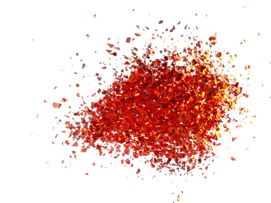 Glitter Hippo® Iridescent Mylar Flakes - Eternal Flame - Orange-Red Glitter Flakes