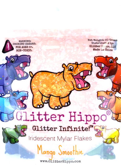 Orange Iridescent Mylar Flakes - Iridescent Orange Glitter Flakes - GlitterHippo.com Glitter Flakes for Resin, Nails, Tumblers, and more