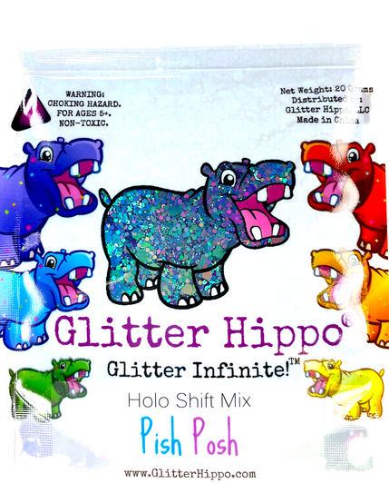 Holo Shift Mix Glitter - Pish Posh - Holographic Color Shifting Chunky Mix Glitter - Glitter for Resin, Glitter for Nails, Glitter for Tumblers, Glitter for Slime