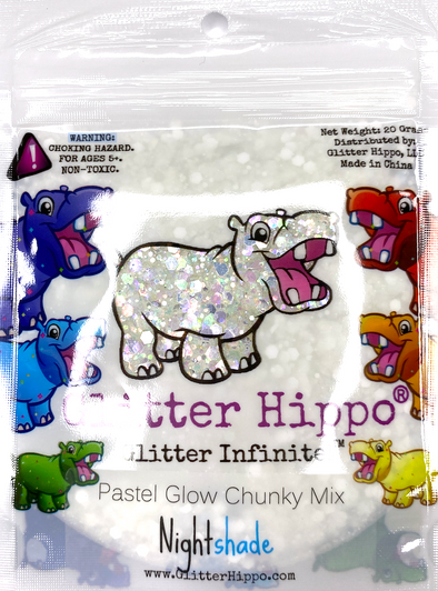 Pastel Glow Chunky Mix - Glow in the Dark Glitter - GlitterHippo.com