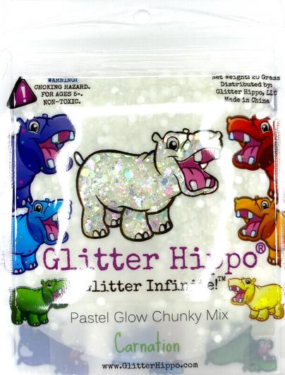 Pastel Glow Chunky Mix - Glow in the Dark Glitter - GlitterHippo.com