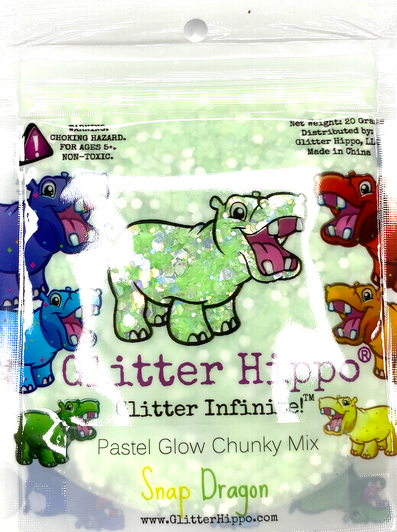 Pastel Glow Chunky Mix - Glow in the Dark Glitter - GlitterHippo.com