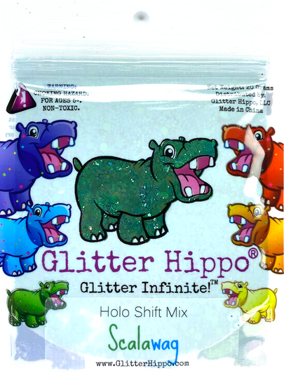 Holo Shift Mix Glitter - Scalawag - Holographic Color Shifting Chunky Mix Glitter - Glitter for Resin, Glitter for Nails, Glitter for Tumblers, Glitter for Slime
