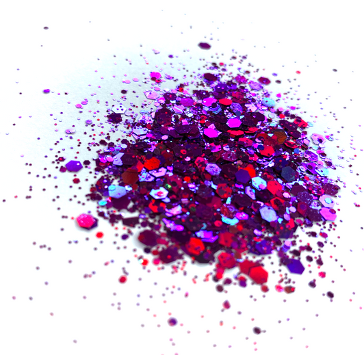 PINK PARADISE Color Shift Chunky Glitter Mix, Loose Glitter, Polyester  Glitter, Solvent Resistant, Premium Quality Glitter 1oz