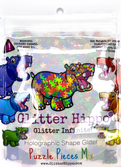 Puzzle Piece Glitter - Autism Awareness Puzzle Piece Glitter - Glitter Mix - Holographic