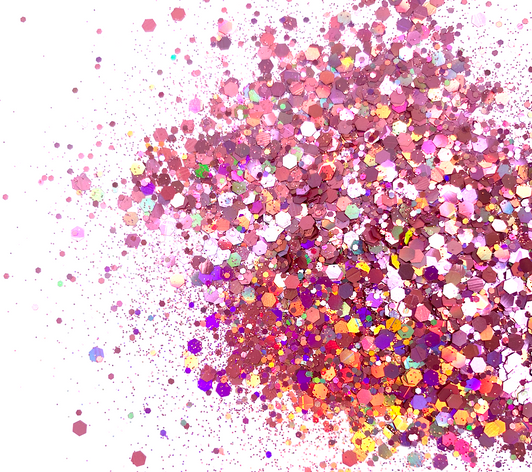 Holographic Chunky Glitter Mix - Scallop Seashell - Rose Gold Holo Glitter