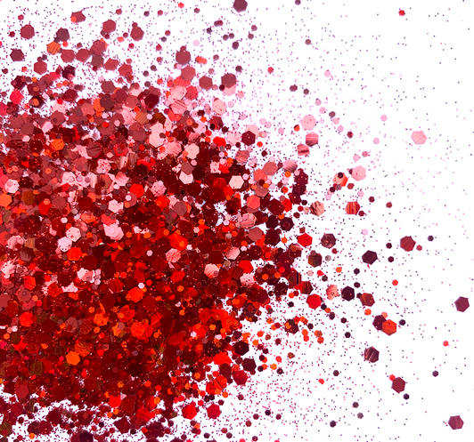 Holographic Chunky Glitter Mix - Blood Splatter - Red Holo Glitter