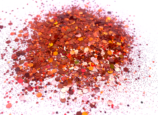 Holographic Chunky Glitter Mix - That's Fire - Burnt Orange Holo Glitter