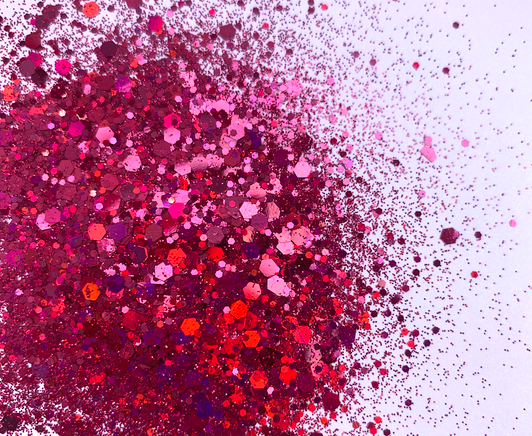 Holographic Chunky Glitter Mix - Bite Me - Magenta Fuchsia Pink Holo Glitter