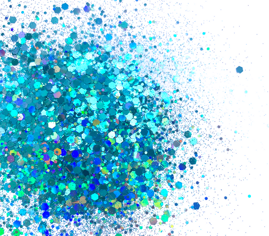 Holographic Chunky Glitter Mix - Skobeloff - Teal Turquoise Blue-Green Glitter