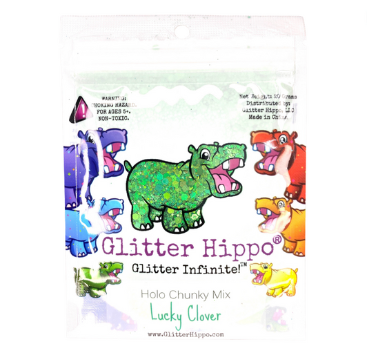 Holographic Chunky Glitter Mix - Lucky Clover - Green Holo Glitter
