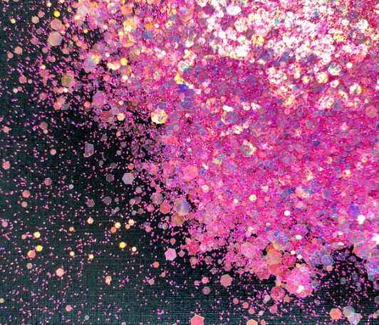 Iridescent Chunky Mix Glitter - Jelly Shoes - Hot Pink Glitter