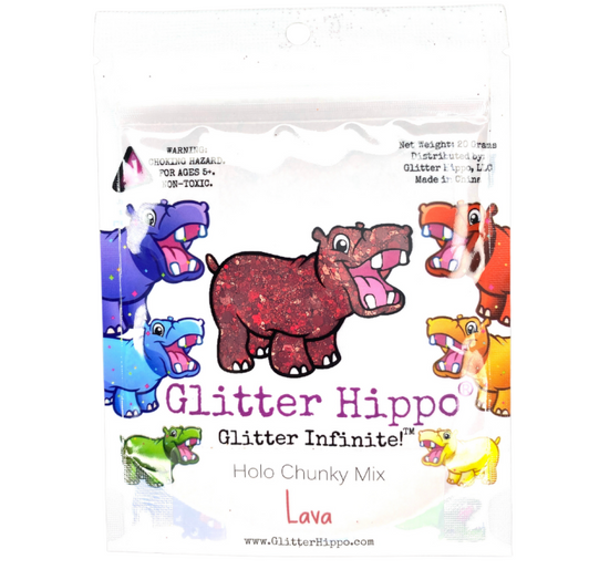 Holographic Chunky Glitter Mix - Lava - Red Holo Glitter