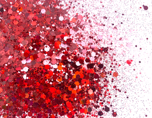 Holographic Chunky Glitter Mix - Lava - Red Holo Glitter
