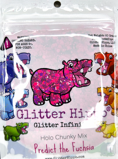 Holographic Chunky Glitter Mix - Predict the Fuchsia - Magenta Holo Glitter