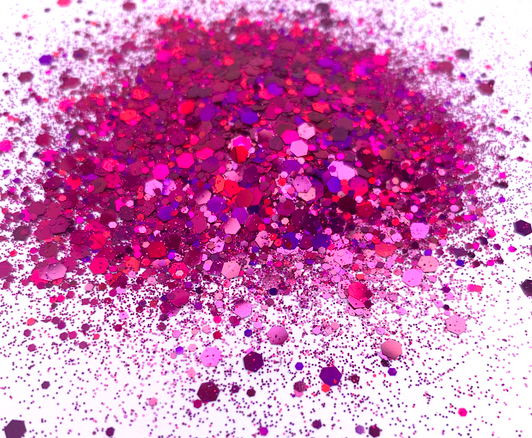 Holographic Chunky Glitter Mix - Predict the Fuchsia - Magenta Holo Glitter
