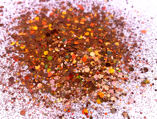 Holo Chunky Mix - Foxy- Copper, Orange Glitter